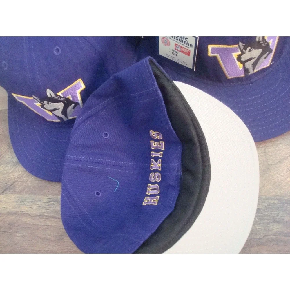 WASHINGTON HUSKIES  WHOLESALE LOT 10HATS  1980S  80S 90S VINTAGE FITTED USA MADE